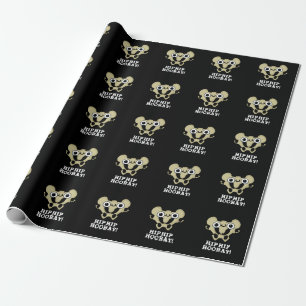 Papier Cadeau Hip Hip Hooray drôle Anatomie Pun Dark BG