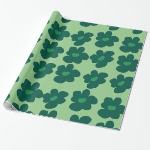Papier Cadeau Hippie verte