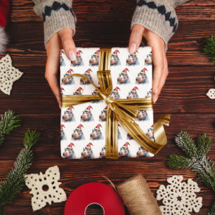 Papier Cadeau Hippo de Noël