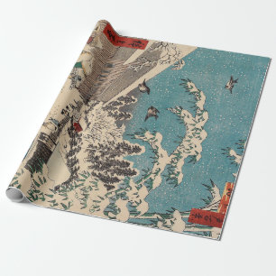 Papier Cadeau Hiroshige hiver paysage Japon pays