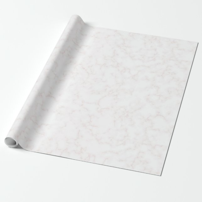 Papier Cadeau Hiver Moderne Elégant Marbre blanc et clair pâle (Déroulé)