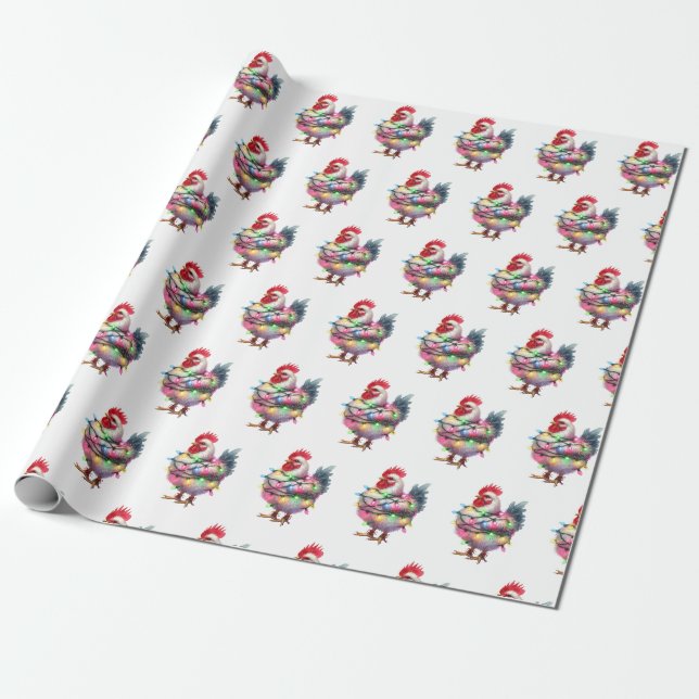 Papier Cadeau Hiver Wonderland Animaux (Déroulé)