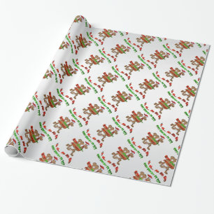 Papier Cadeau Ho Ho Ho Hump Jour de Noël Papier d'enveloppement 
