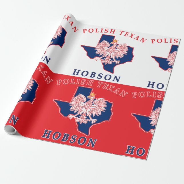 Papier Cadeau Hobson Polonais Texan (Déroulé)