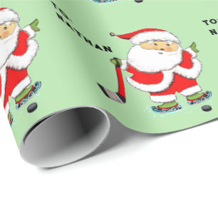 Papier Cadeau Hockey Christmas