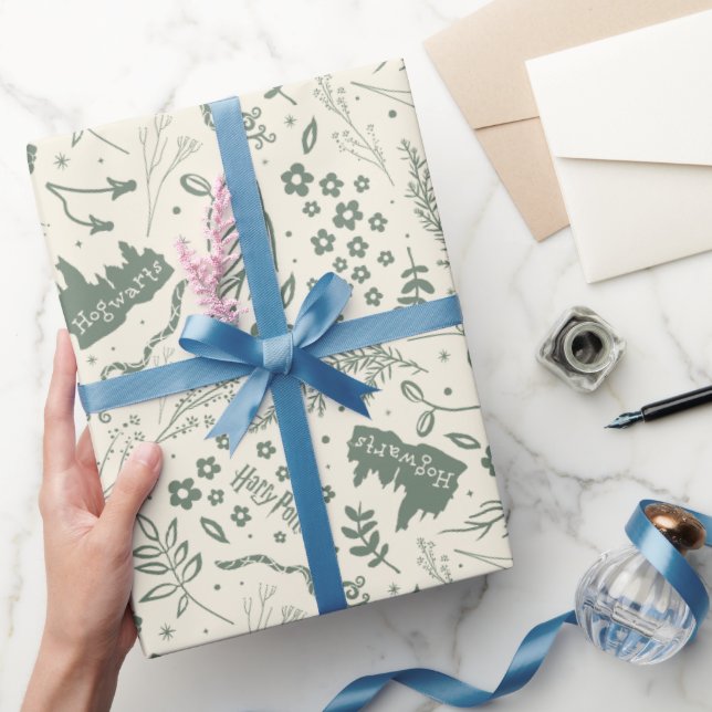 Papier Cadeau HOGWARTS™ Herbologie Motif magique (Cadeaux)
