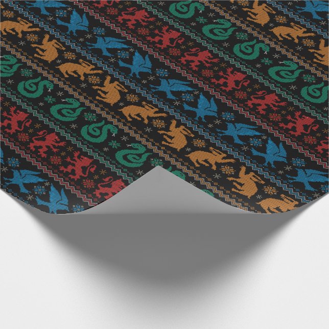 Papier Cadeau HOGWARTS™ Maison Animaux Motif croisé (Coin)