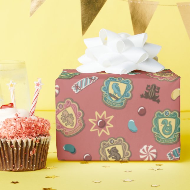 Papier Cadeau HOGWARTS™ Maisons Motif de biscuits de vacances (Fête d'anniversaire)
