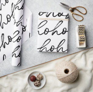 Papier Cadeau HoHoHo Motif de Noël