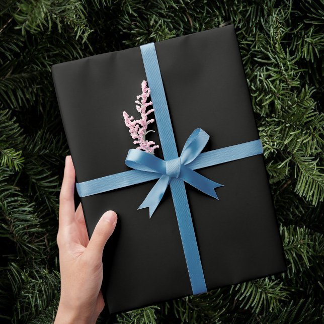 Papier Cadeau Holiday gift wrapping, black color. (Créateur téléchargé)