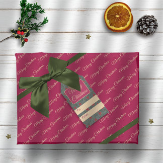 Papier Cadeau Holly Berries Christmas