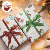 Holly Gnome Sucre de canne de pain d'épices Noël