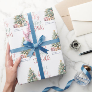 Papier Cadeau Holly Jolly Joyeux Noël Cadeau de Noël saison