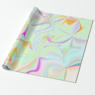 Papier Cadeau Hologramme Abstrait Faux Motif coloré