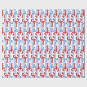 Papier Cadeau Homard et vaches du littoral de Preppy