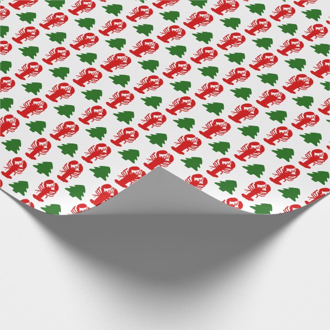 Papier Cadeau Homards de Noël (Coin)