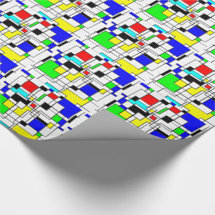 Papier Cadeau Hommage Random Carré À Mondrian