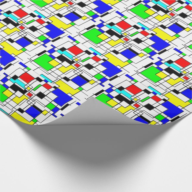 Papier Cadeau Hommage Random Carré À Mondrian (Coin)