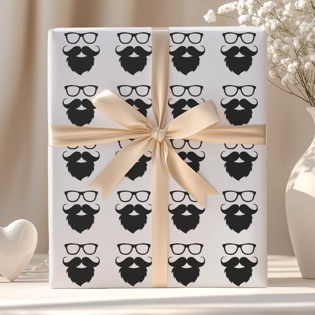 Papier Cadeau Homme drôle adulte de barbe (Créateur téléchargé)