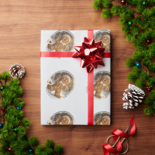 Papier Cadeau Homme en pain d'épices Cookies Noël fantaisiste