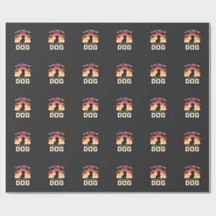Papier Cadeau Homme Simple Qui Aime Silhouette De Chien Coucher 