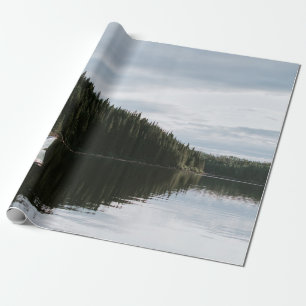 PAPIER CADEAU HOMMES EN MOTOBOAT SOUS LE CIEL NUAGE