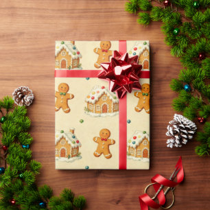 Papier Cadeau Hommes en pain d'épices