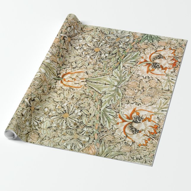 Papier Cadeau Honeysuckle, William Morris (Déroulé)