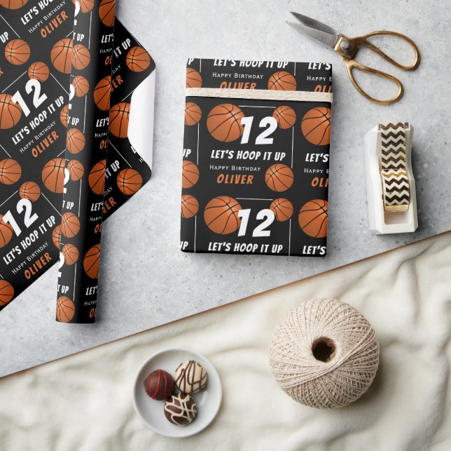 Papier Cadeau Hoop it up Basketball Anniversaire de enfant sport (Artisanat)