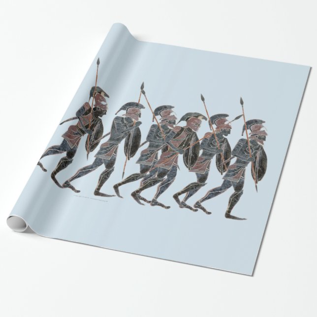 Papier Cadeau Hoplites du grec ancien de panoplie sur le (Déroulé)