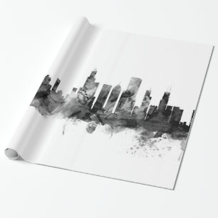 Papier Cadeau Horizon de Chicago l'Illinois
