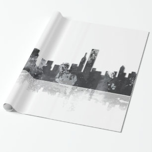 Papier Cadeau HORIZON de CHICAGO L'ILLINOIS - papier d'emballage
