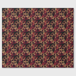 Papier Cadeau Horloge murale en marbre de Bourgogne luxueux avec