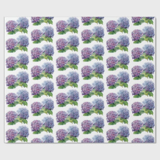 Papier Cadeau Hortensias bleus