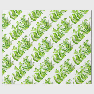 Papier Cadeau 'Hosta avec le Mosta' sur un papier d'enveloppemen