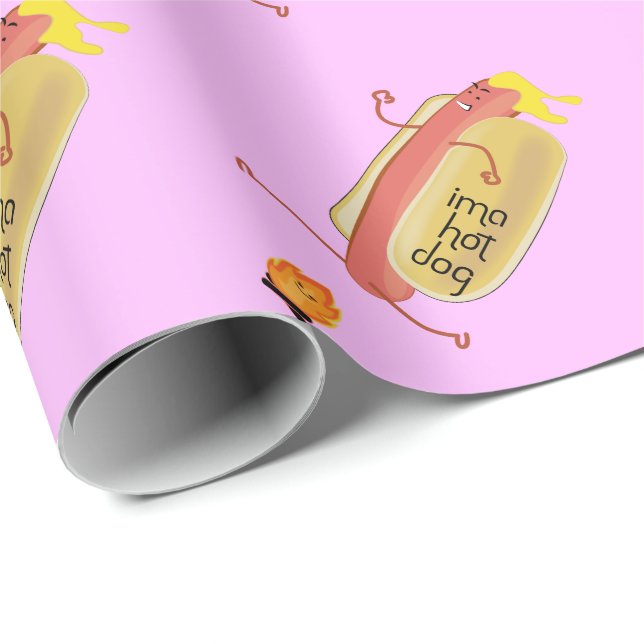 Papier Cadeau Hot Dog Oe Devil (Coin rond)