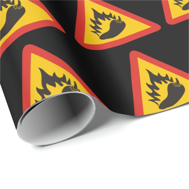 Papier Cadeau Hot pepper danger (Coin rond)