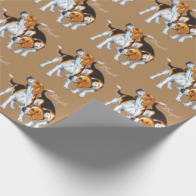 Papier Cadeau Hound beagle (Coin)
