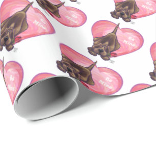 Papier Cadeau Hound Dog Valentine's Day