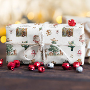 Papier Cadeau Howdy Christmas   Fun Western Personnalisé