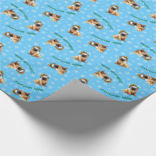Papier Cadeau Howliday heureux Shar-Pei