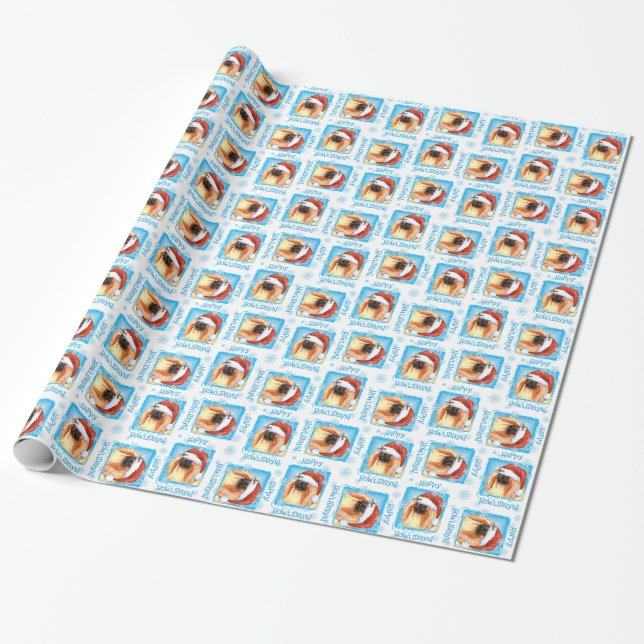 Papier Cadeau Howlidays heureux Pekingese (Déroulé)