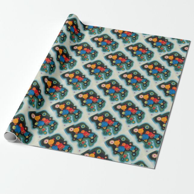 Papier Cadeau Huile Abstraite de Kandinsky Deepened Impulse sur  (Déroulé)