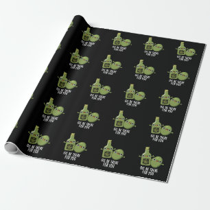 Papier Cadeau Huile Soyez Là Pour Vous Amusant Olive Pun Dark BG