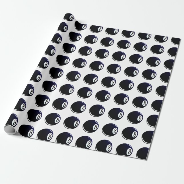 Papier Cadeau Huit Balles Isolées (Déroulé)