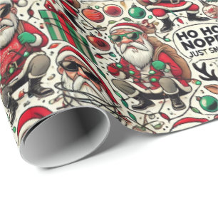 Papier Cadeau Humorous Satirical Christmas Wrapping Paper