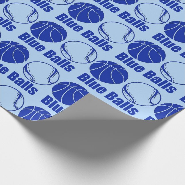 Papier Cadeau humour de Noël BALLS BASKET-BALL (Coin)