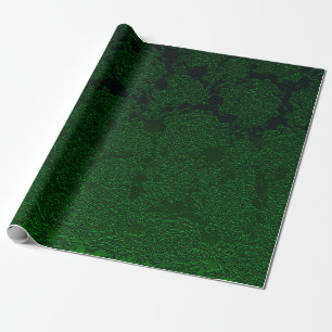 Papier Cadeau Hunter Green Elegant Succulent Motif Design