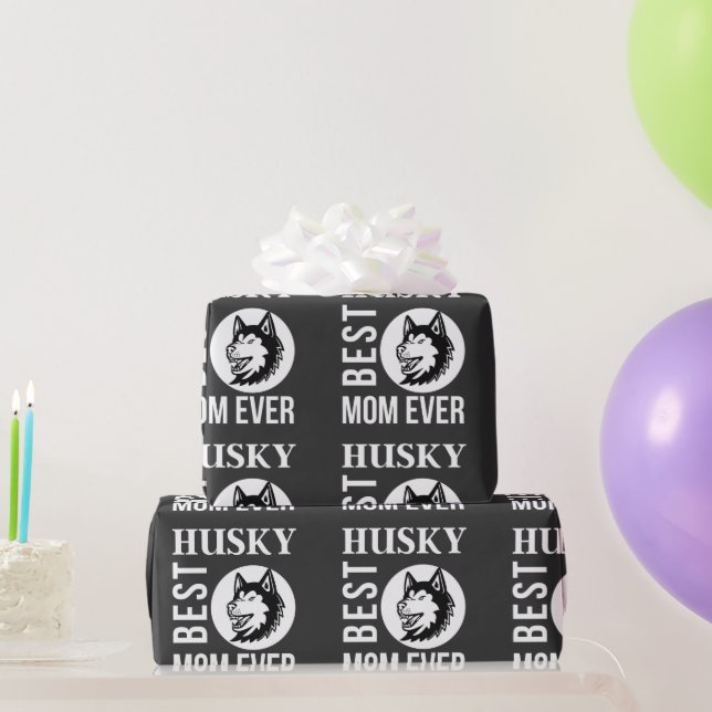 Papier Cadeau Husky Maman, Chien Maman, Husky Gift (Cadeaux de fête)