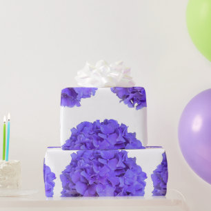 Papier Cadeau Hydrangeas lilas violets fleurs violettes
